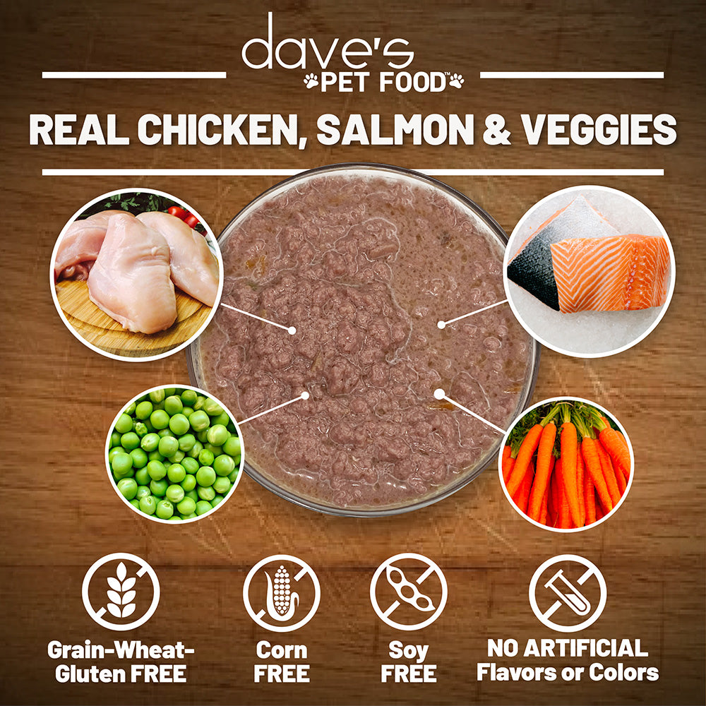 Gravylicious Chicken & Salmon with Veggies Paté Dinner For Dogs / 12 oz