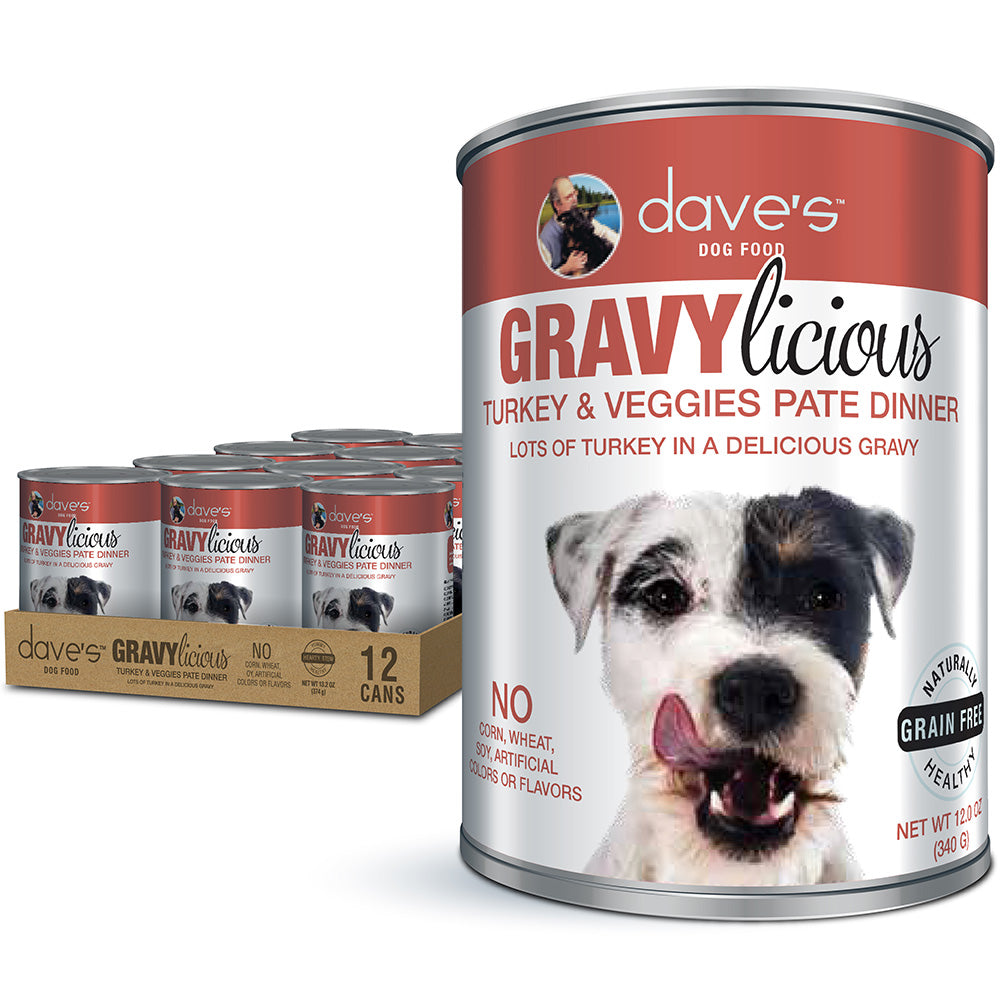 Gravylicious Turkey & Veggies Pate Dinner For Dogs / 12 oz