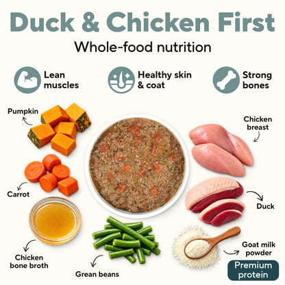Dave's Grain-Free Goat Milk, Duck & Chicken Pouch Recipe for Dogs / 10 Pack - 9 oz Pouches