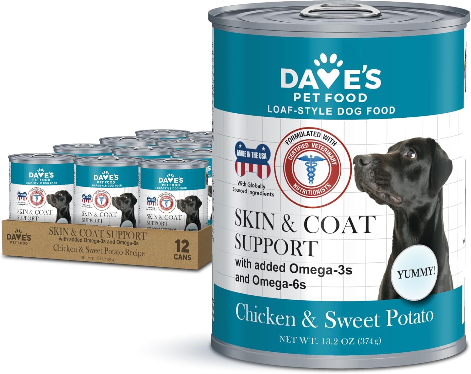 Dave's Pet Food Restricted Skin & Coat Support Chicken & Sweet Potato Wet Dog Food