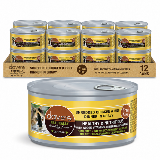 Shredded Chicken & Beef Dinner in Gravy / 2.8 oz