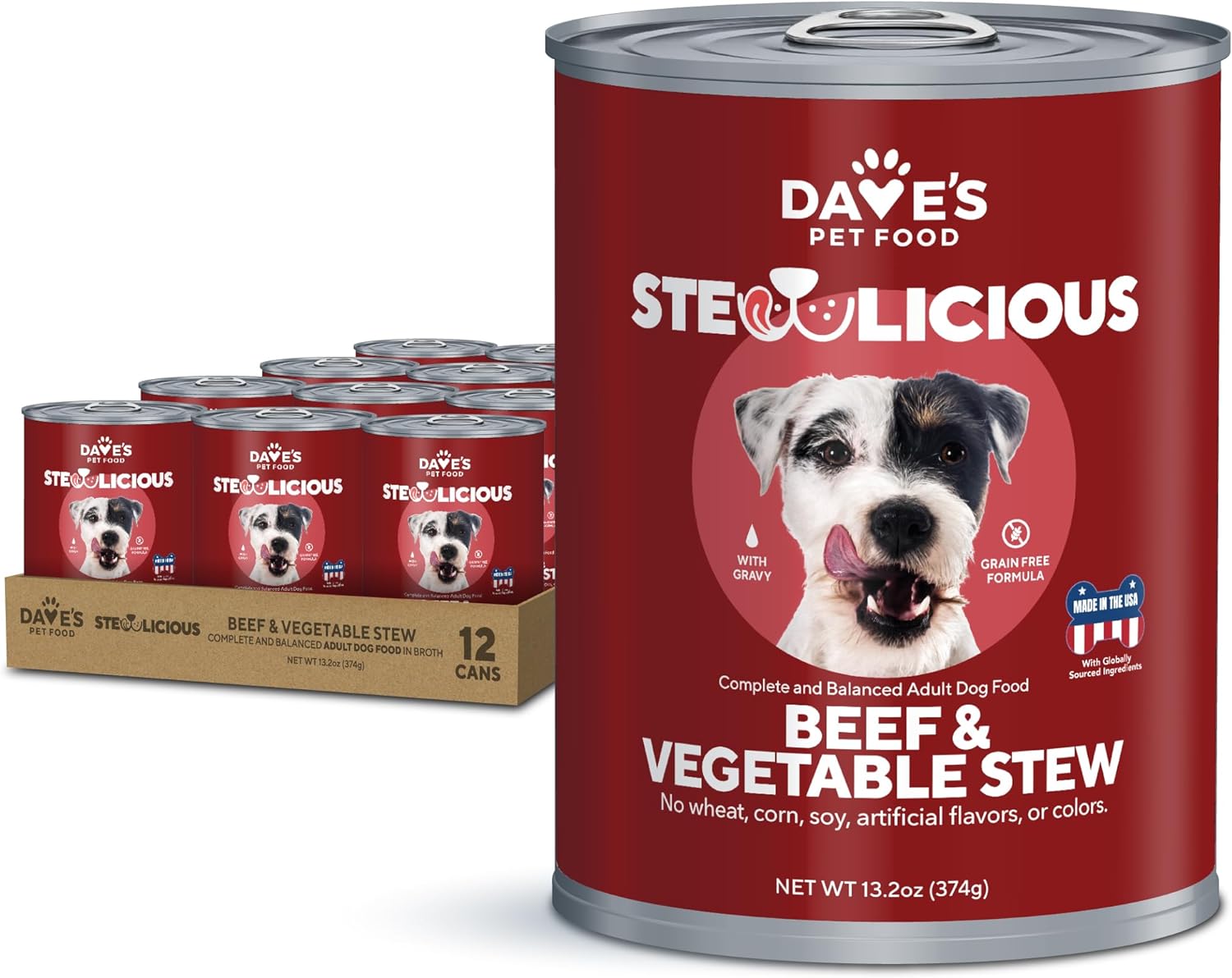 Dave's Pet Food Stewlicious Beef & Vegetable Stew Wet Dog Food