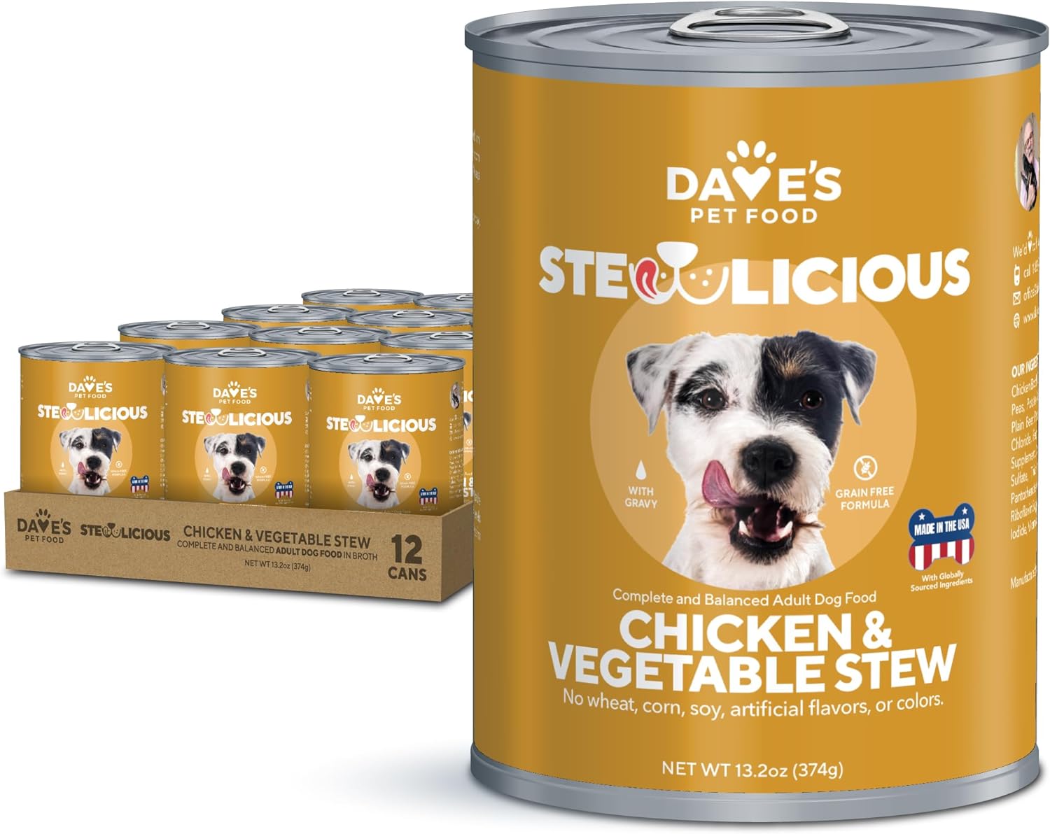 Dave's Pet Food Stewlicious Chicken & Vegetable Stew Wet Dog Food