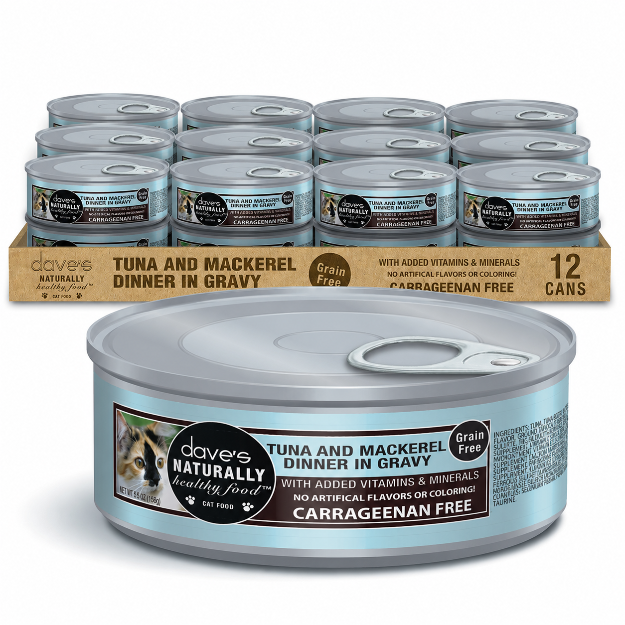 Naturally Healthy Grain Free Grilled Tuna & Mackerel Dinner In Gravy / 5.5 oz