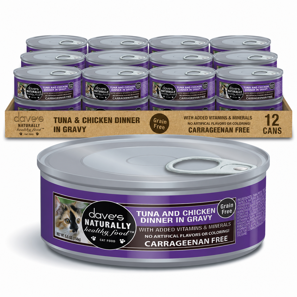 Naturally Healthy Grain Free Tuna & Chicken Dinner in Gravy / 5.5 oz