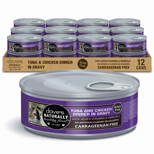 Naturally Healthy Grain Free Tuna & Chicken Dinner in Gravy / 5.5 oz
