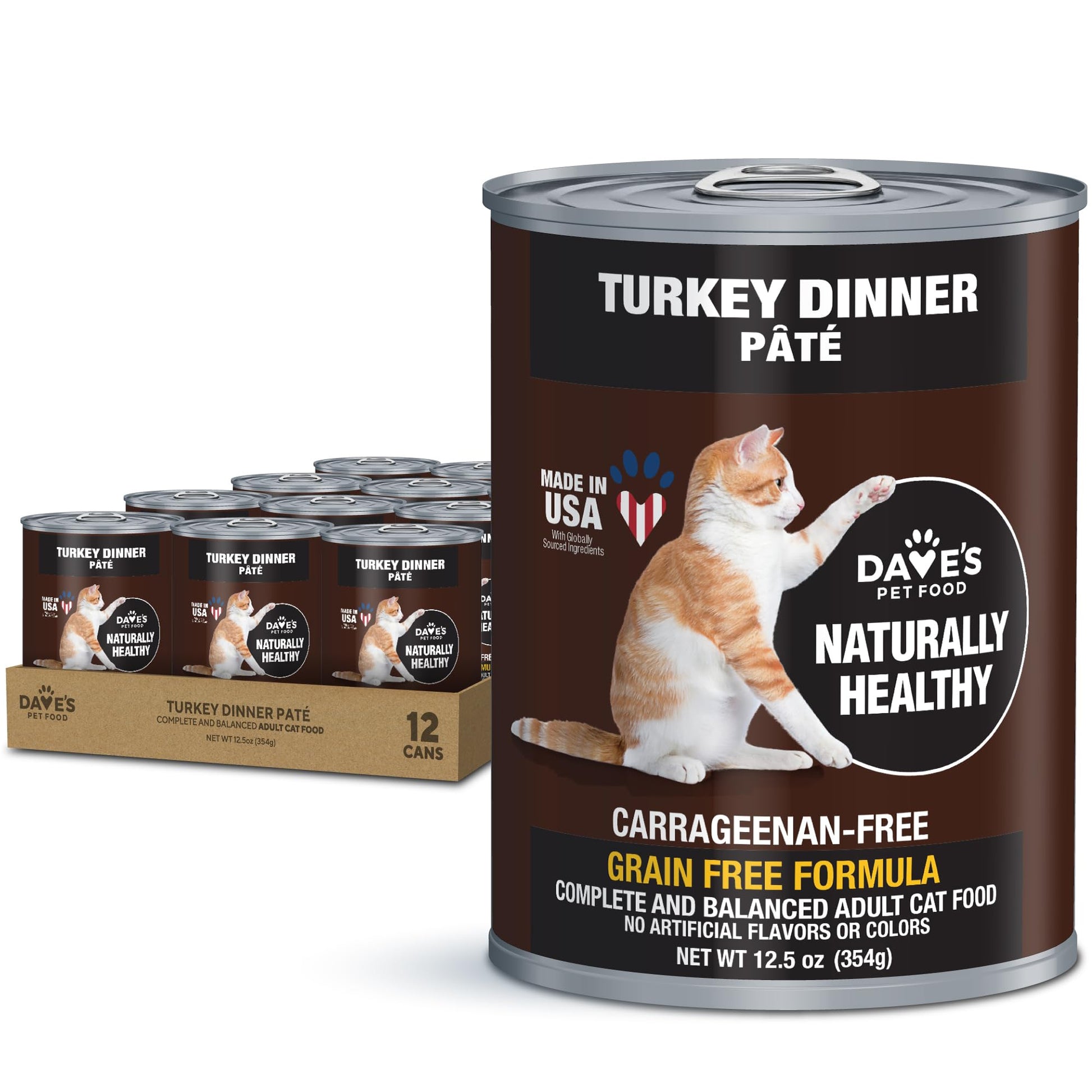 Dave's Pet Food Naturally Healthy Turkey Dinner Pate Wet Cat Food