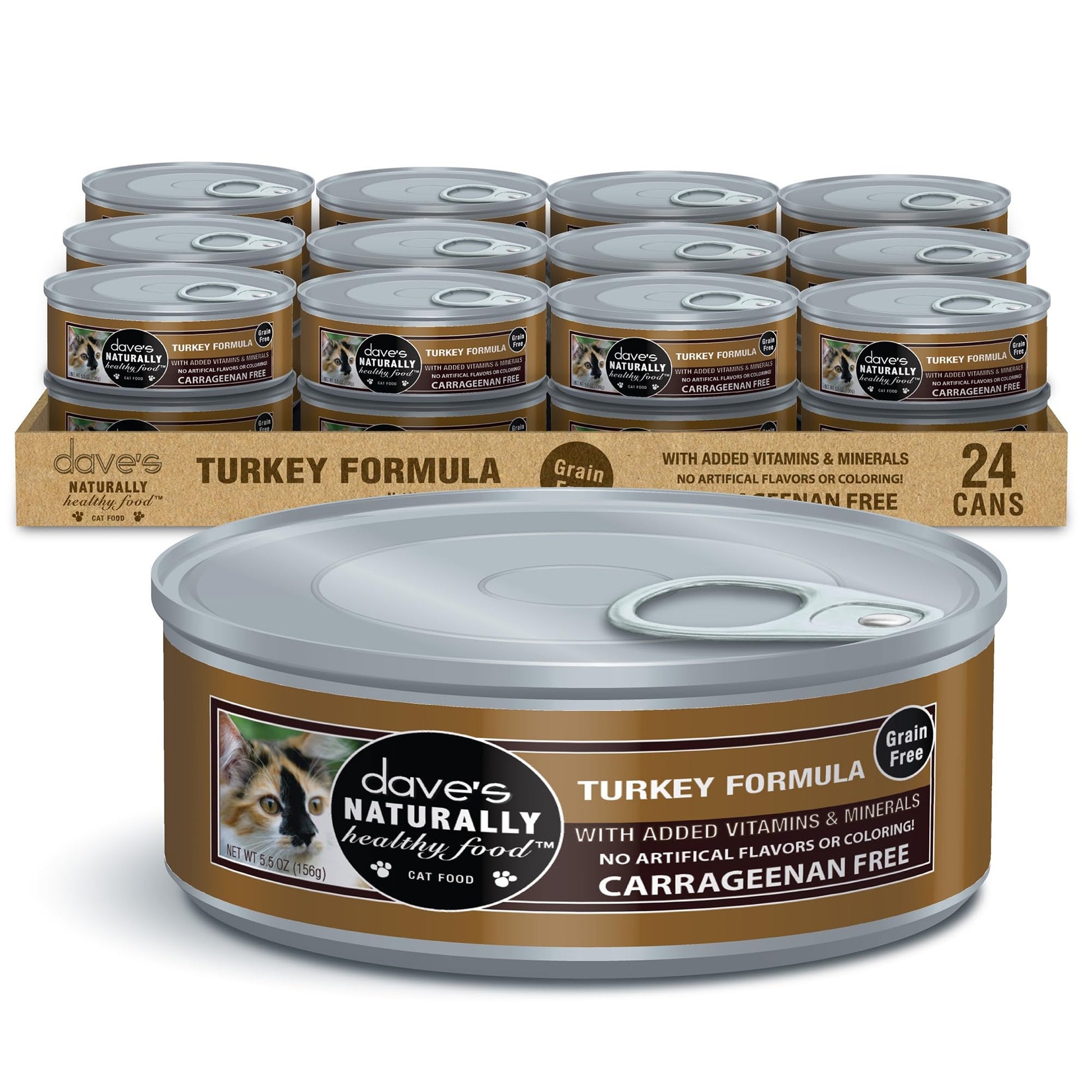Dave's Pet Food Naturally Healthy Grain Free Turkey Formula Wet Cat Food