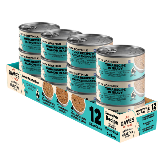 5.5 oz Goat's Milk Tuna Cat Food Variety Pack - 12 Pack